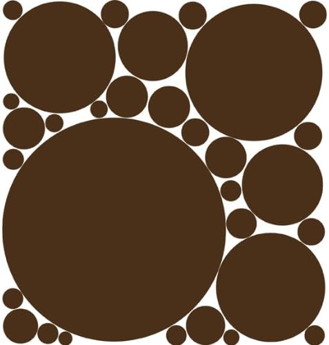 8" Variety Polka Dot Wall Decals, WallPOPS Color Hot Chocolate