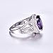 BONLAVIE Vintage 10.2ct Created Purple Amethyst Engagement Ring 925 Sterling Silver for Women