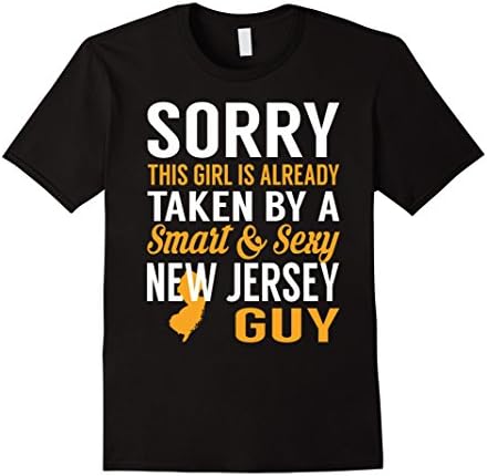 Mens This Girl Taken By Smart &amp; Sexy New Jersey Guy TShirt XL Black