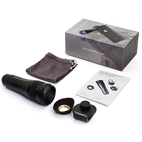 Cell Phone Telephoto Lens, TODI 20X 4K HD Clip-On iPhone Camera Lens Manual Telescope Lens with No Distortion, Compatible iPhone, Samsung, iPad and Most Smartphones - Thumbnail 5