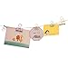 SOTOGO 500 Pieces Binder Clips Paper 3 Pieces Pu Little Purses Mini Cute Wallet Slim Little Wallet Credit Card Purse with Star Pendant for Women Girls and Boys
