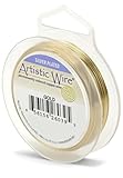 Artistic Wire 18S Gauge Wire, Gold Color, 20-Feet