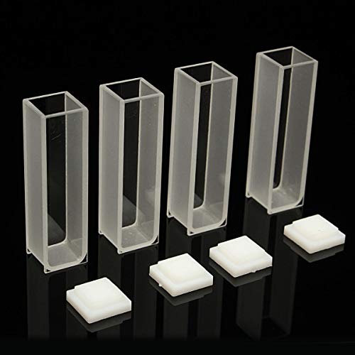 4Pcs 10mm 3.5ml Standard Quartz Spectrophotometer Cuvette for Lab School Educational Quartz Spectrophotometer Cuvette with Box - Thumbnail 3