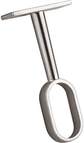 Box of 3-Oval- Satin Nickel-Middle Closet Bracket For Oval Closet Rod-- # M7190