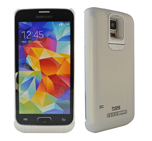 Galaxy S5 Battery Case, Phone Charger Case 3800mAh Recharging Extended Batteries Pack. Use this as Back up Charging for Samsung Galaxy cell phone