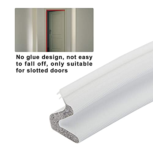 Kerf Weather Seal Stripping 3 PCS 84 Inch White Resilient PU Foam Door