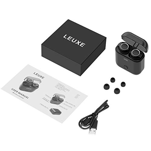 Bluetooth Headphones,LEUXE 5.0 True Wireless Earbuds Deep Bass Stereo Sound Bluetooth Earphones Mini in-Ear Binaural Call Headset with Built-in Mic and Charging Case for iPhone iPad and Android Phones - Thumbnail 7