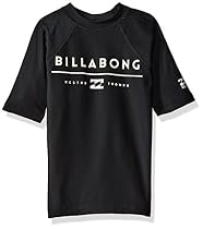 Billabong Little Boys' All Day Unity Performance Fit Short Sleeve Wetshirt, Black, 4