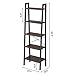 VASAGLE Industrial Ladder Shelf, 5-Tier Bookcase, Storage Unit, with Metal Frame, for Living Room, Kitchen, Rustic Dark Brown ULLS45BF