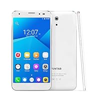 Unlocked Smartphones,Yuntab Quad Core up to 1.3GHz 2GB RAM + 32GB ROM, Android 6.0 Smartphones with 5 Inch Display,4G Unlocked Cell Phones(White)
