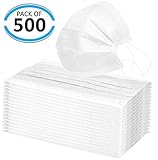 Disposable Face Masks with Elastic Ear Loop 3 Ply Breathable and Comfortable for Blocking Dust Air Pollution Protection Pack of 500