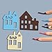 YuQi 45 PCS Wooden Scrapbooking Embellishments Sets with Storage Box, Mini Laser Cuts Wood Houses Shaped Ornaments for Crafts Projects & Grandson in Law Birthday Gifts from Mother & Father