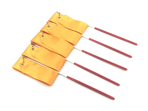 6.5-Foot Long orange Dancing Ribbon Streamer Rhythm Ribbon Set Pack of 10