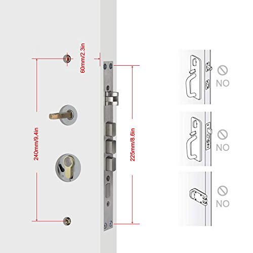 Klwenas Maec Fingerprint Bluetooth Smart Lock, Touchscreen Keyless Home Door Lock, Handle Direction Reversible, Silver - Thumbnail 4