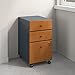 Bush Business Furniture WC57453PSU Series A 3 Drawer Mobile File Cabinet, Natural Cherry/Slate