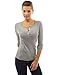 PattyBoutik Women's Henley Buttons Ribbed Top