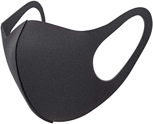 BLT25WE Men Women Washable Breathable Mask Reusable Windproof Dustproof Slim Face Sponge Mask Black