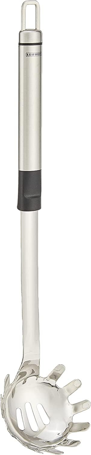 Leifheit Spaghetti Spoon, Large Serving Spoon, Proline Spaghetti Spoon, Proline Range, Stainless Steel Kitchen Tool, Kitchen Tool with Hanging Loop, Spaghetti Rake, Spaghetti Wand