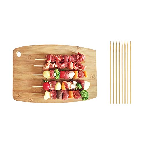 image for Hysagtek 400Pcs Wooden Bamboo Skewers Sticks for BBQ Fruit Chocolate F