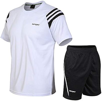 Chándal Masculino Conjunto Casual Manga Corta Shorts Deportes ...