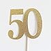Attractive Gold Glitter 50th Cake Topper | Made of Premium Glitter Paper | Perfect for 50 Wedding Anniversary, Fiftieth Birthday, Fifty