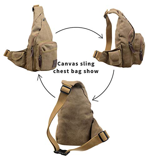 khaki sling bag