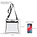 Clear Purse, F-color Clear Stadium Bag NFL, BTS Approved Concert Purse for Women, Black