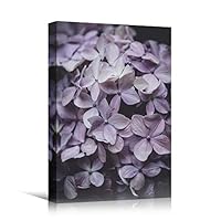 Canvas Wall Art Purple Petals Colorful Farmhouse/Country Floral Multicolor Patterns Photography - 12x18 inches