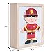 iPlay, iLearn Magnetic Wooden Dolls, Pretend Play Mix & Match It, Fun'n Cool Dress Up, Career Jigsaw Puzzle Toys, Fireman, Fridge Magnets, Educational Gift for 3, 4 Year Olds, Kids, Boys, Girls