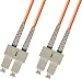 1 Meter OM1 Multimode Duplex Fiber Optic Cable (62.5/125) - SC to SC - Orange primary