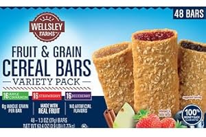 AMERICAN STANDART Wellsley Farms Fruit & Grain Cereal Bars Variety Pack, 48 ct. AS