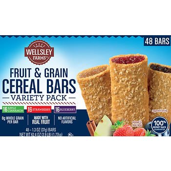 Amazon Com Wellsley Farms Fruit Grain Cereal Bars Variety Pack