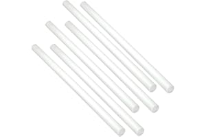 MOKOVI 6Pack Round Acetal Copolymer Rods - 1/4 -Inch Diameter and 12-Inch Length Opaque White Acetal Copolymer Rods （POM-C） Standard Tolerance Perfect for Non-Marring Fixtures(0.25in×12in)