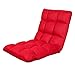 Sundale Outdoor Indoor Adjustable Soft-Brushed Polyester Cord Five-Position Multiangle Floor Chair, Red