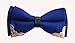 Men's Royal Blue Dress up Great for a Wedding Pre Tied Formal Suit Linen Bow Tie