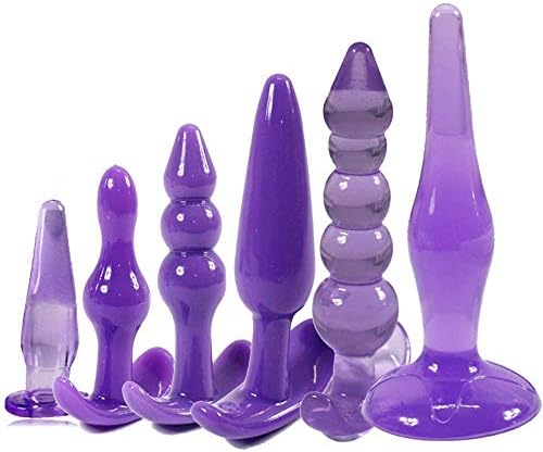 Beginners Anales Beads Silicone Trainer Kit, 6pcs/Set Soft Plugs Toys