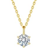 PearlLives CZ Pendant Necklace For Women 18K Gold Plated Cubic Zirconia Necklaces Gold Chains Dainty Chokers