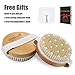 Dry Brushing Body Brush - Cellulite Massager Best for Get Rid of Cellulite, Glowing Skin, Dry Skin Exfoliating, Improves Lymphatic & Stimulates Blood Functions, with Massage Nodes & Natural Bristles
