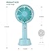 Mini Handheld Fan, Portable USB Fan with Dock, Dual Use Rechargeable Desktop Fan for Office, Outdoor, Camping, Beach etc, Personal Travel Accessories - (3 Speed, Blue)