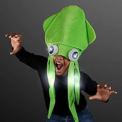 Flashing Light Up Silly Squid Hats by