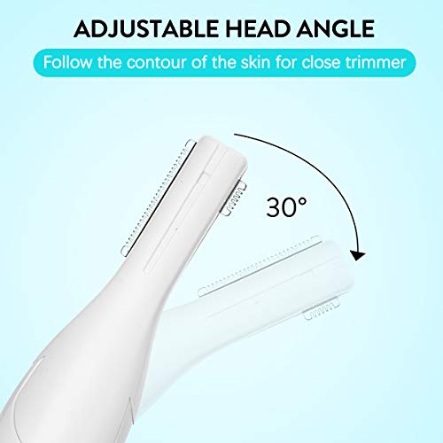 Eyebrow Trimmer, Electric Eyebrow Razor for Women, Liaboe Upgraded Eyebrow Hair Removal with Comb Eyebrow Epilator No Pulling Sensation Painless for Face Chin Lips Neck Bikini-line Armpit