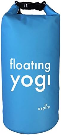 Dry Bag by Aspire Waterproof Floating Yogi Roll Top with Strap for SUP Yoga, Kayaking, Swimming and Water Sports 10L Blue
