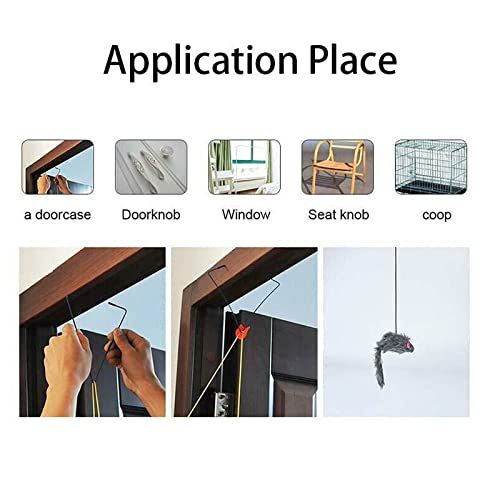 Cat Toy Rope Mouse Play Supplies, Hanging Retractable Cat Catching