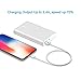8000mAh Power Bank Portable Charger, iXCC Aluminum High Speed Compact External Battery Pack Charger for iPhone, iPad, Samsung Galaxy and More - Silver
