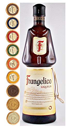 Frangelico Haselnusslikör + 9 Edelschokoladen in 9 Geschmacksvariationen