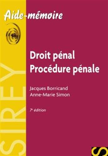 droit pénal, procédure pénale (7e édition) by (Paperback)