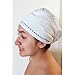 100% Cotton, Hair Drying Towel Wrap, Fast Drying Hair Cap, Long Hair Wrap, Absorbent Twist Turban,Quick Magic Dryer, Dry Hair Hat (Pink)