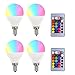 E12 4W RGB Magic LED Light Candelabra Bulb,4 Pack,16 Different Colors Changing Multi-Color LED Lamp with IR Remote Control for Home,Bar,Party,KTV, Mood Lighting,Chener