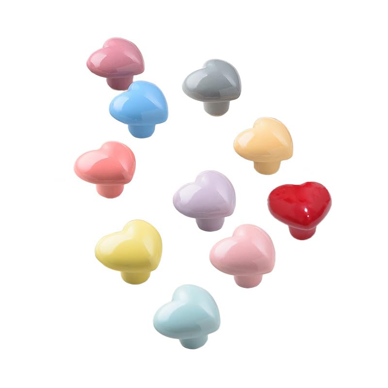 zalati Cabinet Knobs 10pcs Cupboard Handles Drawer Pulls for Kitchen Bathroom Closets Wardrobe - Colors Hreat, Ceramic