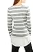 Allegra K Women Layered Tunic Top in Striped and Chevron Print S Grey